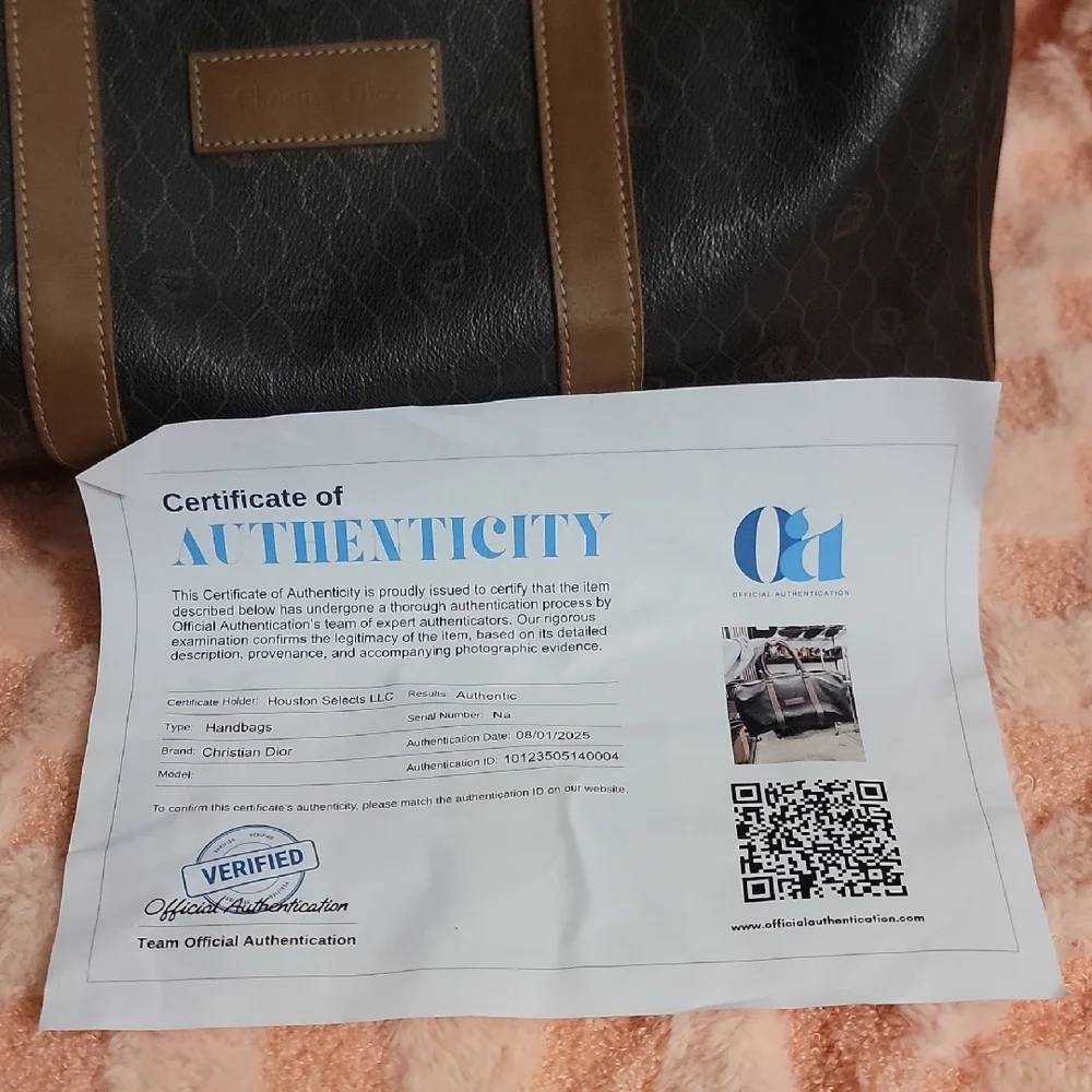 Dior Elegant Black‎ and Brown Duffel Bag